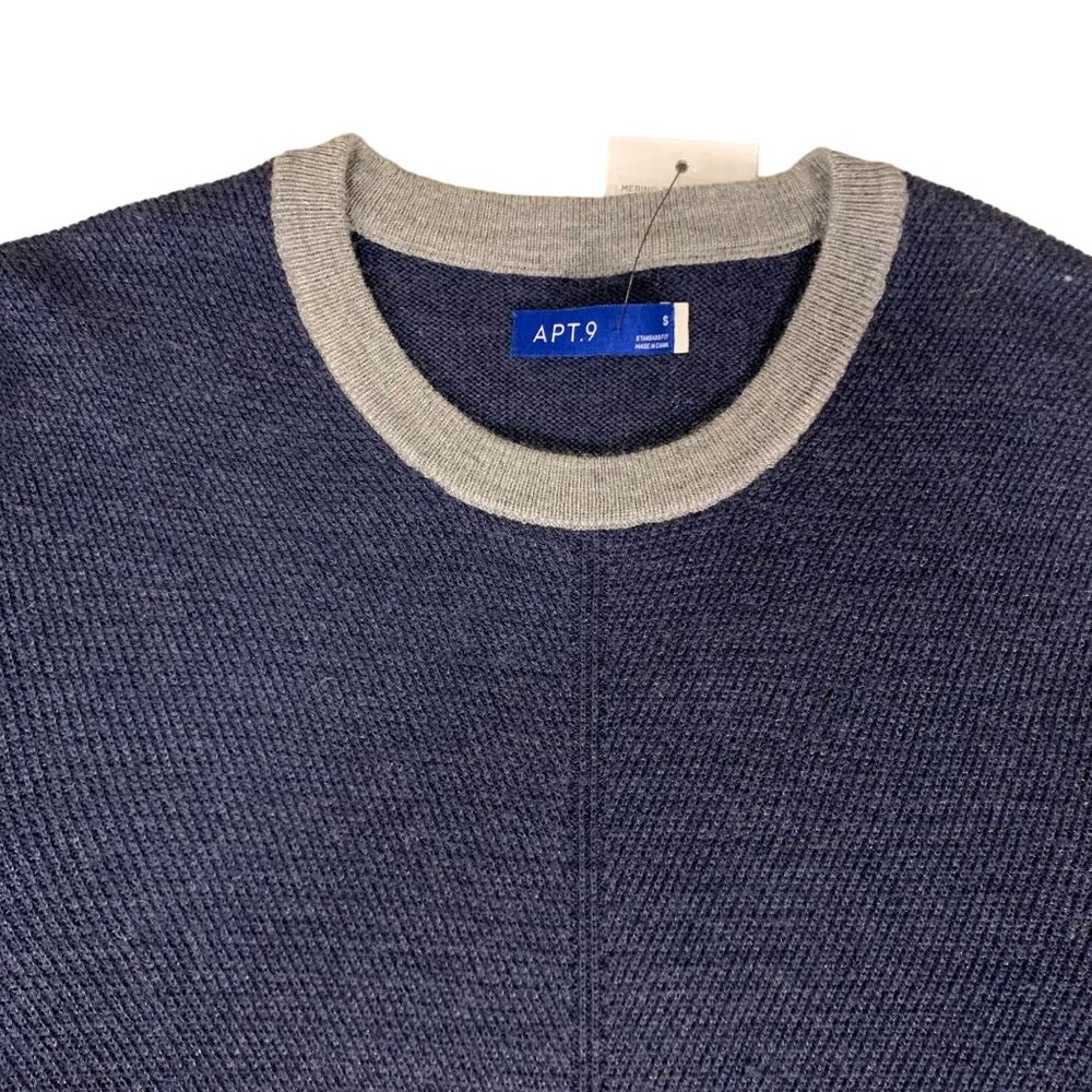 APT.9 Men’s Crewneck Sweater S Blue & Gray